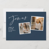 Moderner Abschluss für Drehbuch-Graduate Einladung (Rückseite)