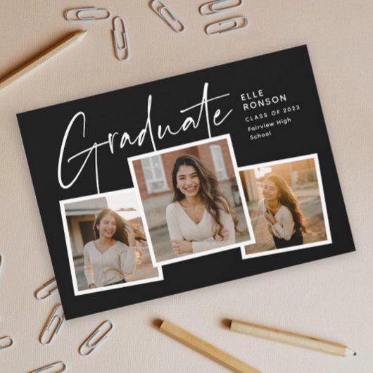 Moderner Abschluss für Drehbuch-Graduate Einladung