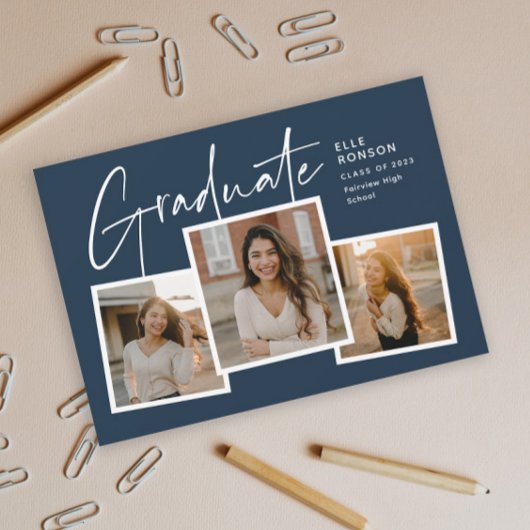 Moderner Abschluss für Drehbuch-Graduate Einladung