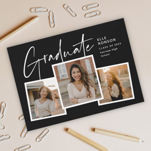 Moderner Abschluss für Drehbuch-Graduate Postkarte