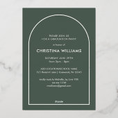 Moderner Abschluss für einfaches Skript-Foto Folieneinladung (Rückseite)