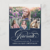 Moderner Abschluss für Elegante Kalligrafie Einlad Postkarte (Vorderseite)