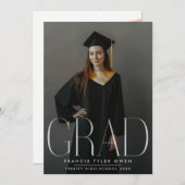 Moderner Abschluss für Foto in der Hochschule Ankündigung (Vorne/Hinten)