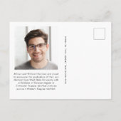 Moderner Abschluss für FotoCollage Ankündigungspostkarte (Rückseite)