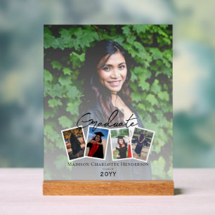 Moderner Abschluss für FotoCollage   Weiß Acrylschild