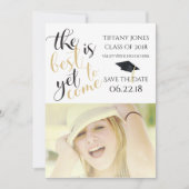 Moderner Abschluss für Fotovorlagen Save the Date Einladung (Vorderseite)