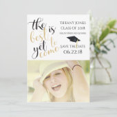 Moderner Abschluss für Fotovorlagen Save the Date Einladung (Stehend Vorderseite)