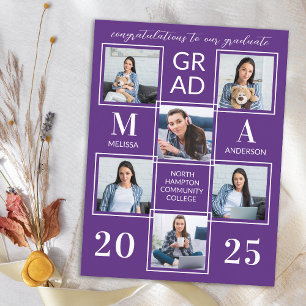 Moderner Abschluss für Graduate Custom 6 FotoColla Einladungspostkarte