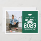 Moderner Abschluss für grünes Foto Ankündigung (Vorderseite)