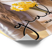 Moderner Abschluss für handgeschriebenes Script-Fo Poster (Ecke)