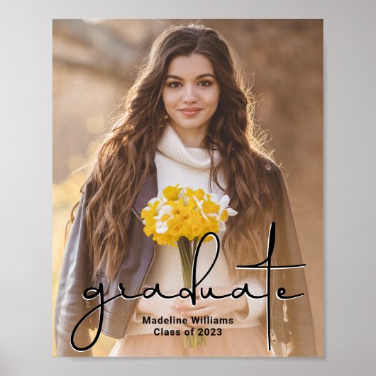 Moderner Abschluss für handgeschriebenes Script-Fo Poster (Vorne)