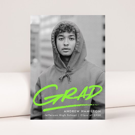 Moderner Abschluss für kaltgrün gestricheltes Foto Ankündigung