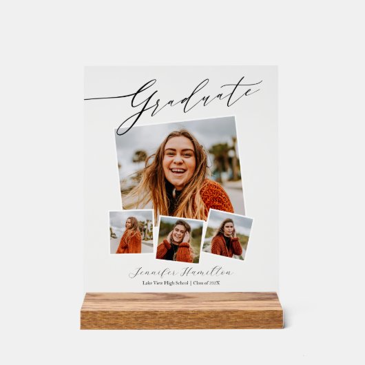 Moderner Abschluss für Minimalistisches Foto Acrylschild (Vorderseite)