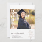 Moderner Abschluss für Minimalistisches Foto Einladung (Rückseite)