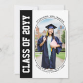 Moderner Abschluss für Minimalistisches Foto Einladung (Rückseite)