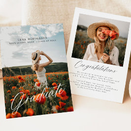 Moderner Abschluss für Minimalistisches Foto Einladung