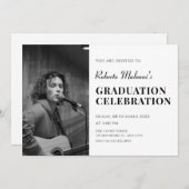 Moderner Abschluss für minimalistisches Foto Einladung (Vorne/Hinten)