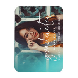 Moderner Abschluss für minimalistisches Foto Magnet