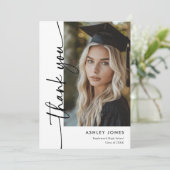 Moderner Abschluss für Minimalistisches vertikales Dankeskarte (Stehend Vorderseite)