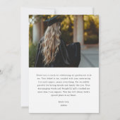 Moderner Abschluss für Minimalistisches vertikales Dankeskarte (Rückseite)