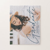 Moderner Abschluss für Navy-Script-Foto Puzzle (Vertikal)