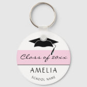Moderner Abschluss für Pink-Klasse und Graduate Na Schlüsselanhänger (Vorderseite)