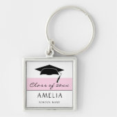 Moderner Abschluss für Pink-Klasse und Graduate Na Schlüsselanhänger (Vorne)