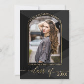 Moderner Abschluss für Schwarz-Grau-Geometrisches Ankündigung (Vorderseite)