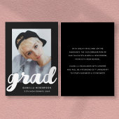 Moderner Abschluss für Schwarz-Weiß-Foto Ankündigung