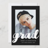 Moderner Abschluss für Schwarz-Weiß-Foto Ankündigung (Vorderseite)