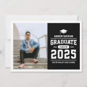 Moderner Abschluss für Schwarzes Foto Ankündigung (Vorderseite)