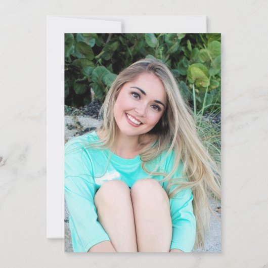 Moderner Abschluss für Schwarzweiß-Foto Ankündigung (Rückseite)