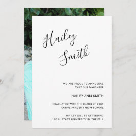 Moderner Abschluss für Schwarzweiß-Foto Ankündigung