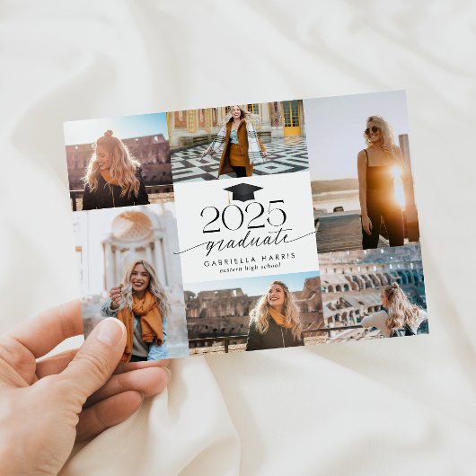 Moderner Abschluss für Schwarzweiß-Schriftzeichen Ankündigung