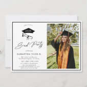 Moderner Abschluss für Script-Foto Einladung (Vorderseite)