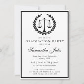 Moderner Abschluss für Script Foto Law School Einladung (Vorderseite)