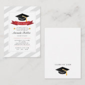 Moderner Abschluss für Silberfarben Mitteilungskarte (Vorne/Hinten)