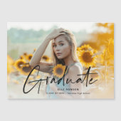 Moderner Abschluss für Skripte Foto Magnetische Ei Magneteinladung (Vorderseite)