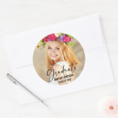 Moderner Abschluss für Tintenstift-Drehschrift Runder Aufkleber (Umschlag)