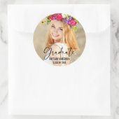 Moderner Abschluss für Tintenstift-Drehschrift Runder Aufkleber (Tasche)