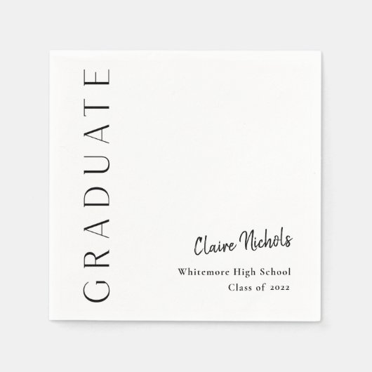 Moderner Abschluss für vertikale Typografie Serviette (Vorderseite)