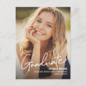 Moderner Abschluss für vertikales Foto Ankündigungspostkarte (Vorderseite)