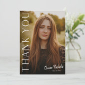 Moderner Abschluss für vertikales Foto dank Karte (Stehend Vorderseite)