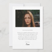 Moderner Abschluss für vertikales Foto dank Karte (Rückseite)