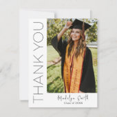 Moderner Abschluss für vertikales Foto Dankeskarte (Vorderseite)