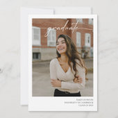 Moderner Abschluss für vertikales Foto Einladung (Vorderseite)