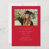 Moderner Abschluss für vertikales Foto Einladung (Rückseite)