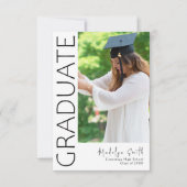 Moderner Abschluss für vertikales Foto Einladung (Vorderseite)