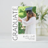 Moderner Abschluss für vertikales Foto Einladung (Stehend Vorderseite)