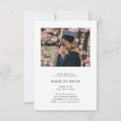 Moderner Abschluss für vertikales Foto Einladung (Rückseite)